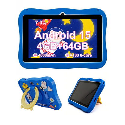 2026 Kids Tablet Android 15 7 Inch Octa Core 4GB RAM 64GB ROM 4000mAh HD Display Tablet Children's Gift