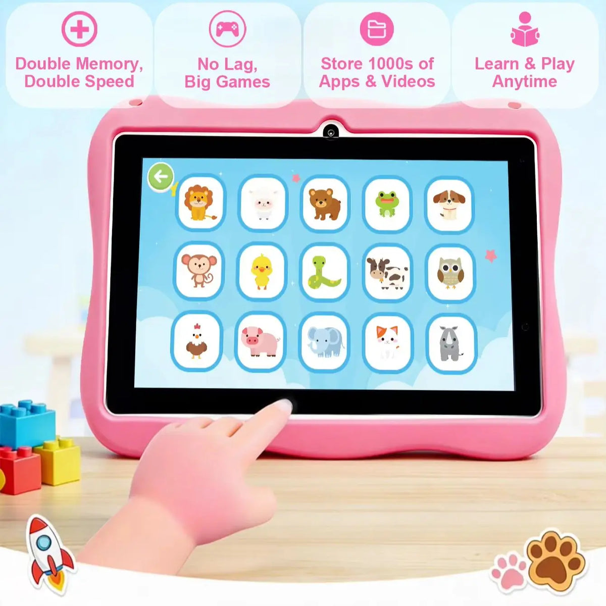 2026 Kids Tablet Android 15 7 Inch Octa Core 4GB RAM 64GB ROM 4000mAh HD Display Tablet Children's Gift